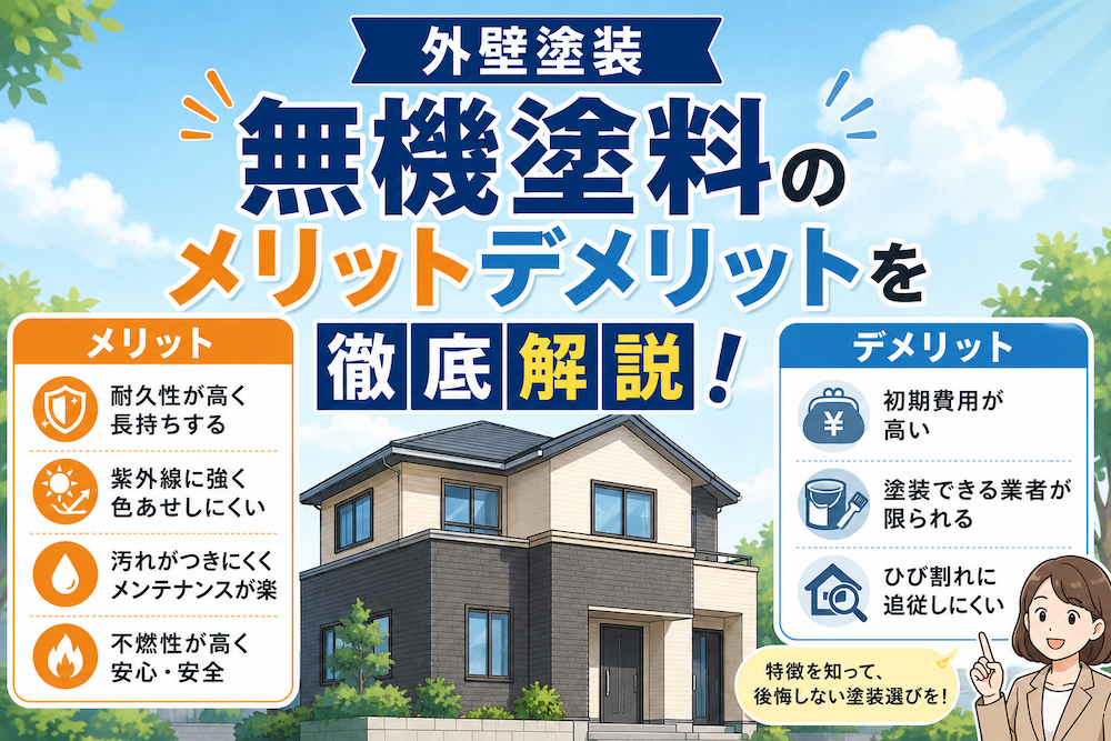 「無機塗料はひび割れしやすいって本当?」無機塗料のメリットデメリットを徹底解説! | 外壁塗装の神様